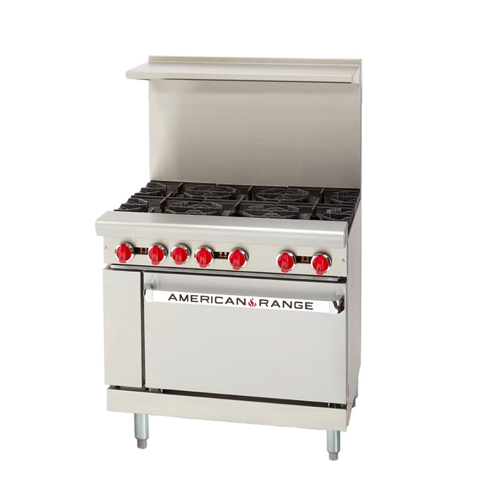 American Range AR-6 36" 6 Burner Gas Range w/ Standard Oven, Liquid Propane-cityfoodequipment.com