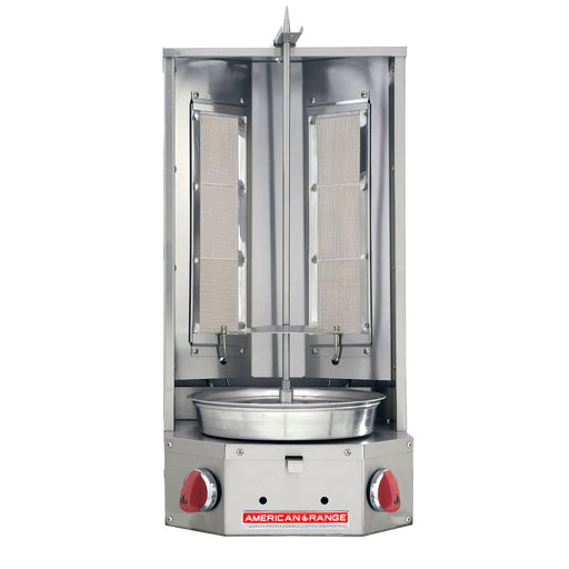 American Range AVB-2 Gas Gyro Machine w/ 70 lb Capacity - (2) Burners, Stainless Steel, Liquid Propane-cityfoodequipment.com