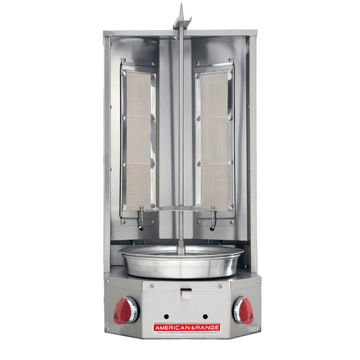 American Range AVB-2 Gas Gyro Machine w/ 70 lb Capacity - (2) Burners, Stainless Steel, Natural Gas-cityfoodequipment.com