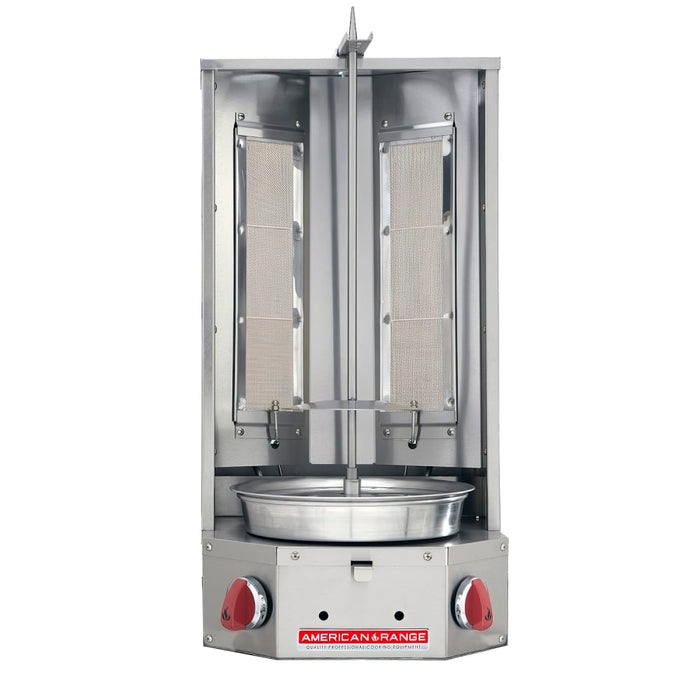 American Range AVB-2 Gas Gyro Machine w/ 70 lb Capacity - (2) Burners, Stainless Steel, Natural Gas-cityfoodequipment.com
