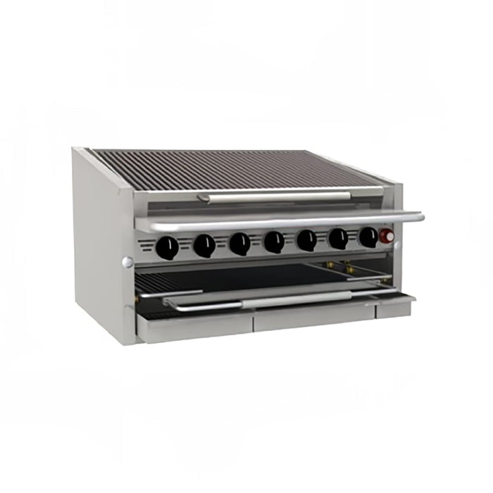 Bakers Pride C-60RS-R 60" Countertop Gas Charbroiler w/ Cast Iron Radiants - (13) Burners, Natural Gas-cityfoodequipment.com