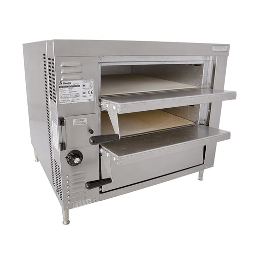Bakers Pride GP-61 Hearthbake Countertop Double Multi-Purpose Deck Oven - Natural Gas-cityfoodequipment.com