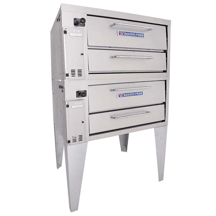 Bakers Pride 252 Super Deck Floor Model Double Pizza Deck Oven - Natural Gas-cityfoodequipment.com