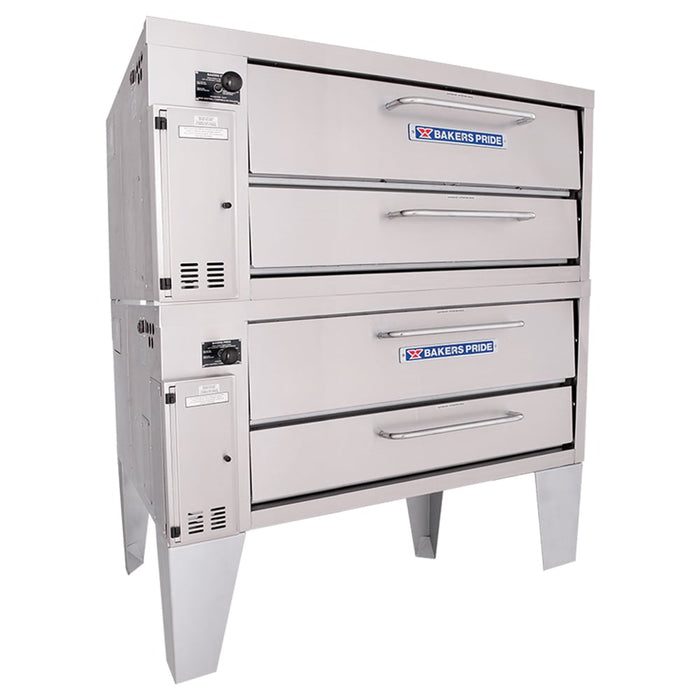 Bakers Pride 352 Super Deck Floor Model Double Pizza Deck Oven - Natural Gas-cityfoodequipment.com