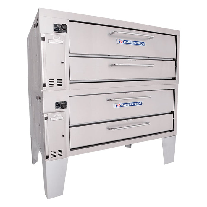 Bakers Pride 4152 Super Deck Floor Model Double Pizza Deck Oven - Natural Gas-cityfoodequipment.com