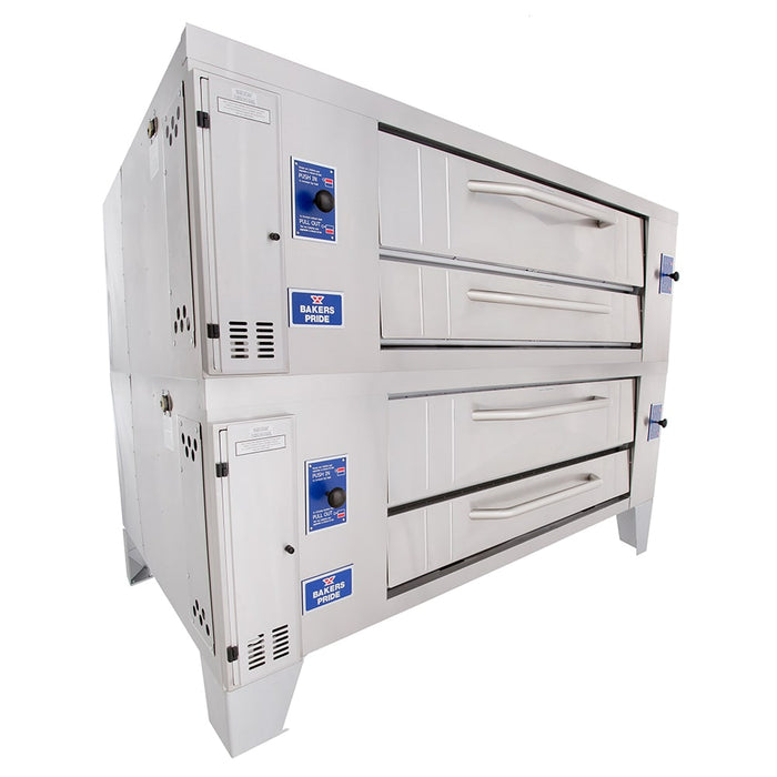 Bakers Pride Y-802 Super Deck Floor Model Double Pizza Deck Oven - Natural Gas-cityfoodequipment.com