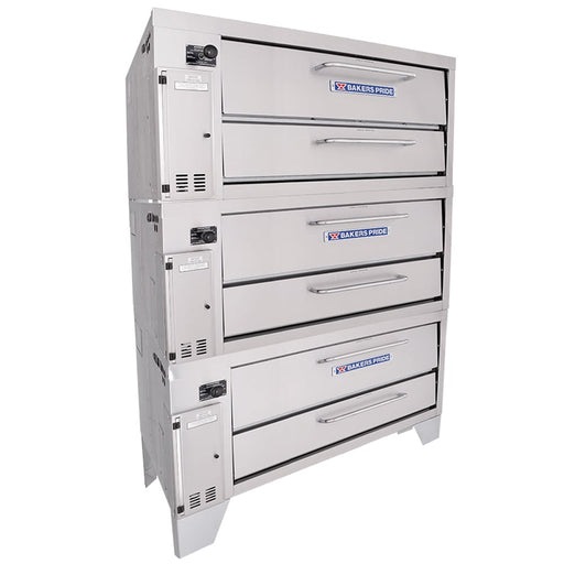 Bakers Pride 353 Super Deck Floor Model Triple Pizza Deck Oven - Natural Gas-cityfoodequipment.com