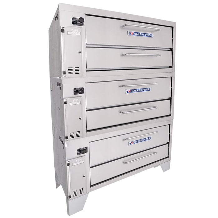 Bakers Pride 353 Super Deck Floor Model Triple Pizza Deck Oven - Natural Gas-cityfoodequipment.com