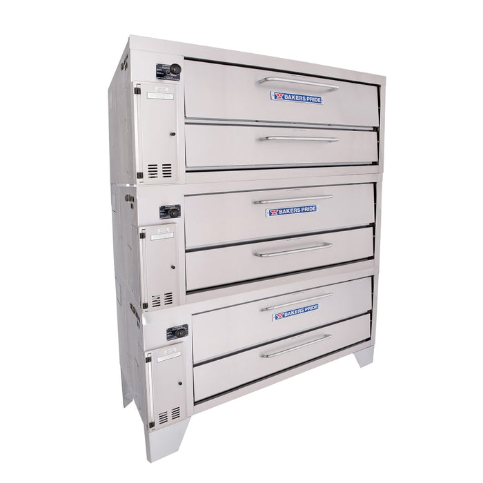 Bakers Pride 3153 Super Deck Floor Model Triple Pizza Deck Oven - Natural Gas-cityfoodequipment.com
