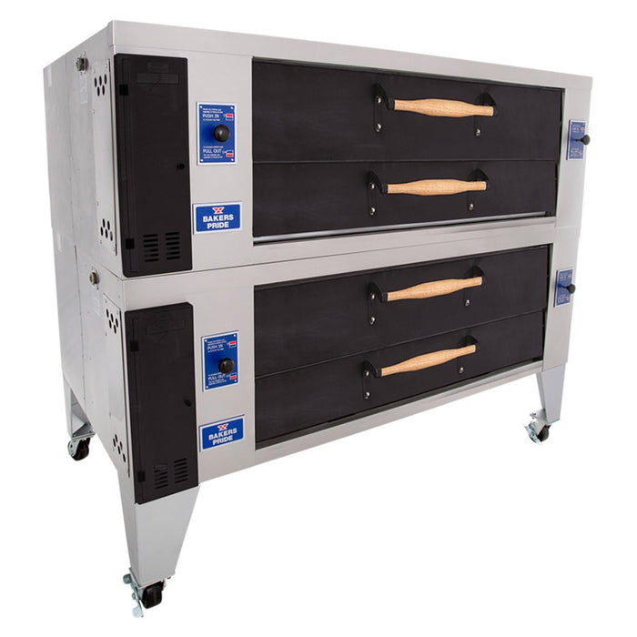 Bakers Pride Y-802BL-DSP Double-Deck Pizza Oven, LP-cityfoodequipment.com