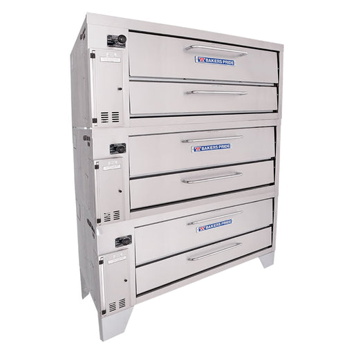 Bakers Pride 453 Super Deck Floor Model Triple Pizza Deck Oven - Natural Gas-cityfoodequipment.com