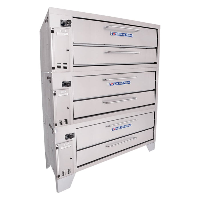 Bakers Pride 453 Super Deck Floor Model Triple Pizza Deck Oven - Natural Gas-cityfoodequipment.com