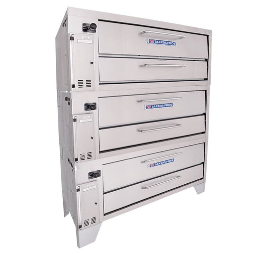 Bakers Pride 4153 Super Deck Floor Model Triple Pizza Deck Oven - Natural Gas-cityfoodequipment.com