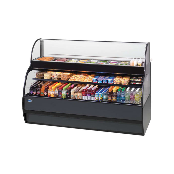 Federal SSRSP-5952 59" Horizontal Open Air Cooler & Prep Table W/ (3) Levels, 230v/1ph-cityfoodequipment.com