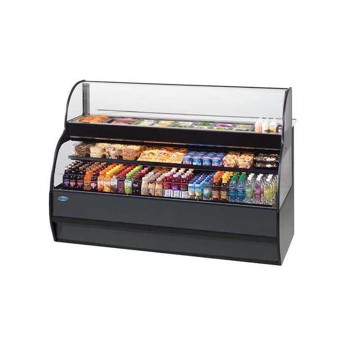 Federal SSRSP-7752 77" Horizontal Open Air Cooler & Prep Table W/ (3) Levels, 230v/1ph-cityfoodequipment.com
