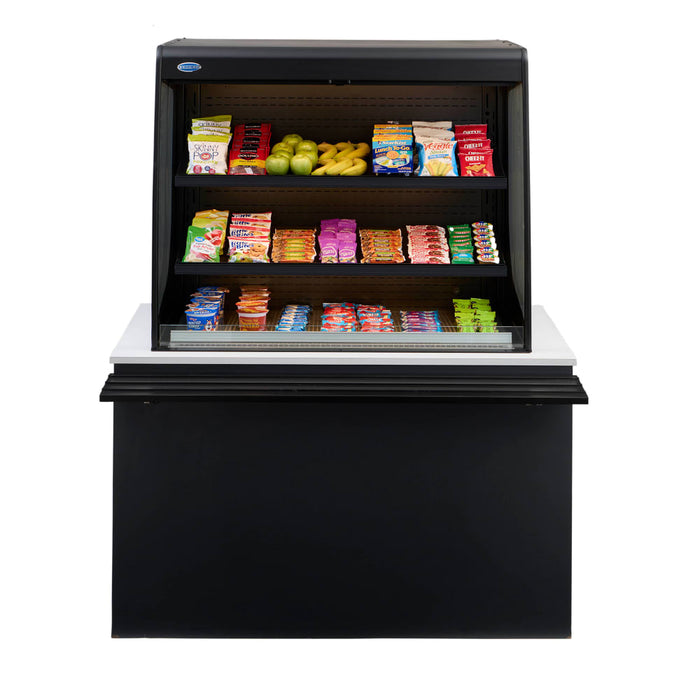 Federal VNSS4860S-SLD 47 1/4" Vision Series Self Service Open Air Case - (3) Levels, 120v-cityfoodequipment.com