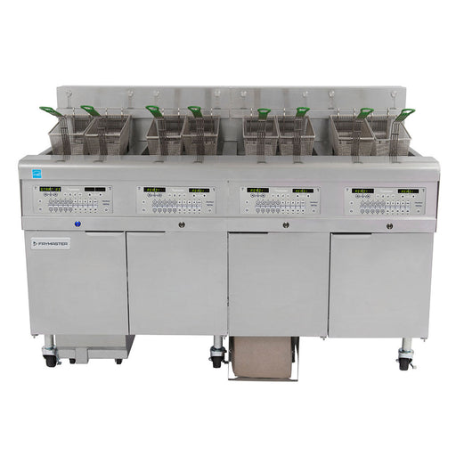 Frymaster 4FQG30U Gas Fryer - (4) 30 Lb Vats, Floor Model-cityfoodequipment.com