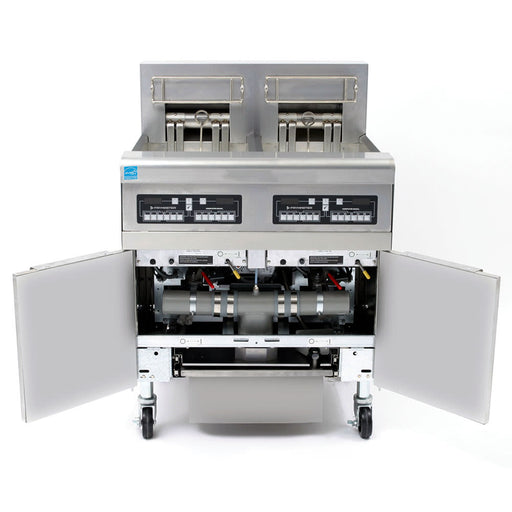 Frymaster FPPH255 Gas Fryer - (2) 50 Lb Vats, Floor Model, Natural Gas-cityfoodequipment.com
