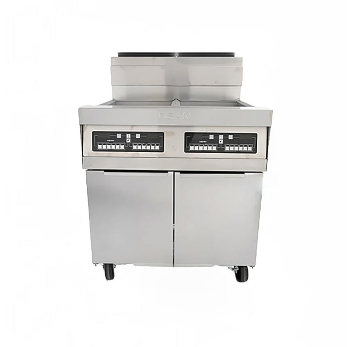 Dean 4PRG50T Gas Fryer - (4) 50 Lb Vats, Floor Model, Natural Gas-cityfoodequipment.com