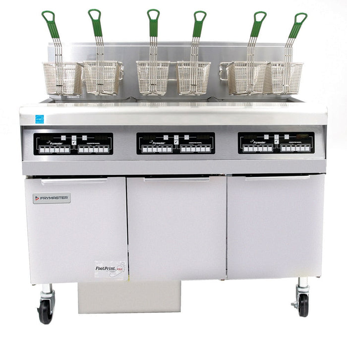Frymaster FPPH355 Gas Fryer - (3) 50 Lb Vats, Floor Model, Natural Gas-cityfoodequipment.com