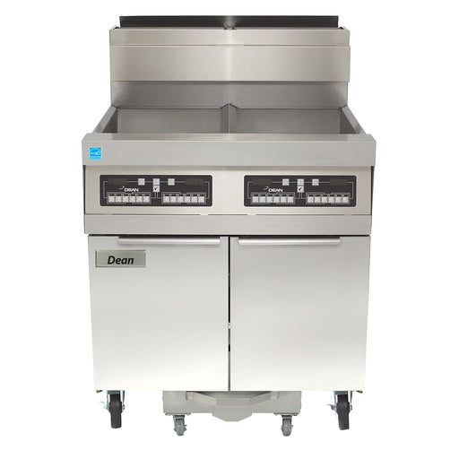 Dean SCFD260G Gas Fryer - (2) 75 lb Vats, Floor Model, Natural Gas-cityfoodequipment.com