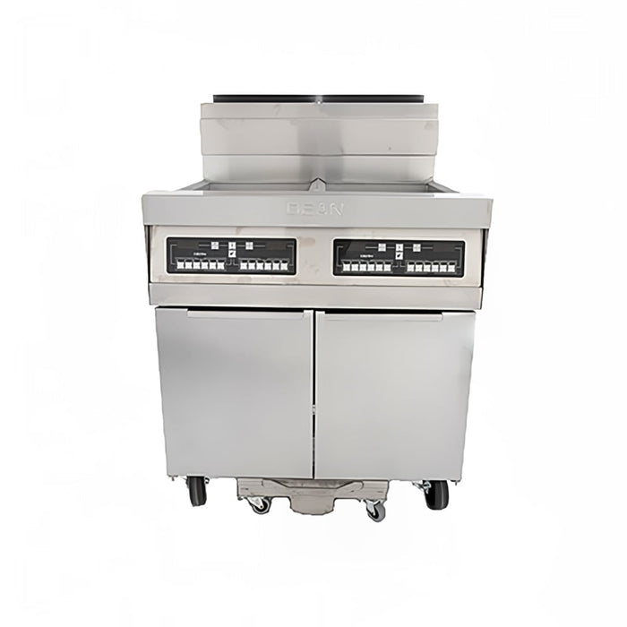 Dean 4FPRG50T Gas Fryer - (4) 50 Lb Vats, Floor Model, Natural Gas-cityfoodequipment.com