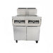 Dean 2PRG50T Gas Fryer - (2) 50 Lb Vats, Floor Model, Natural Gas-cityfoodequipment.com