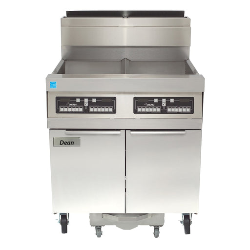 Dean SCFD460G Gas Fryer - (4) 75 lb Vats, Floor Model, Natural Gas-cityfoodequipment.com