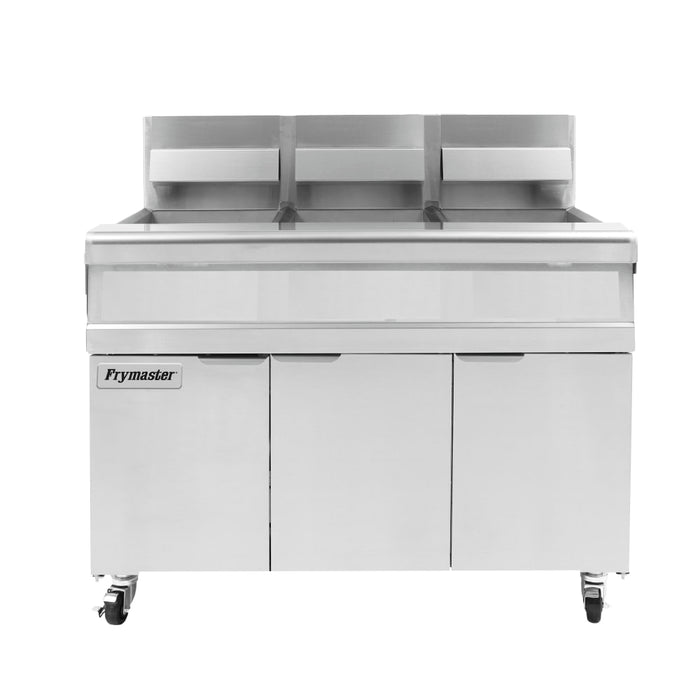 Frymaster MJ350 Gas Fryer - (3) 50 Lb Vats, Floor Model, Natural Gas-cityfoodequipment.com