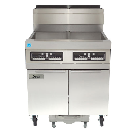 Dean SCFD260G Gas Fryer - (2) 75 lb Vats, Floor Model, Liquid Propane-cityfoodequipment.com
