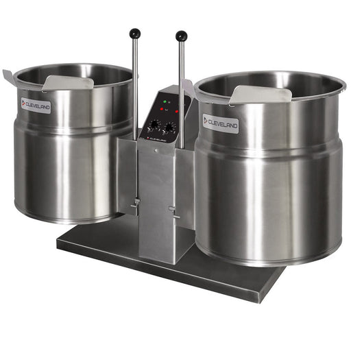 Cleveland TKET-3-T (2) 3 gal Steam Kettles - Manual Tilt, 2/3 Jacket, 208v/1ph-cityfoodequipment.com