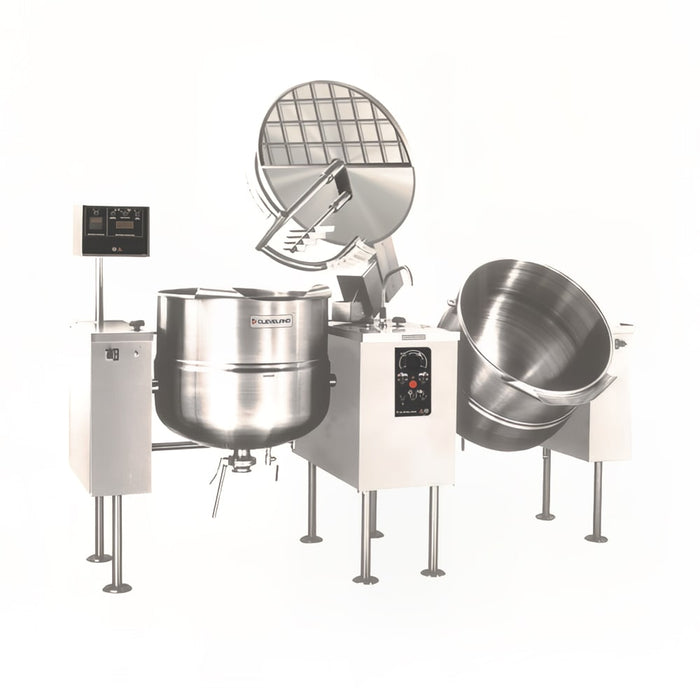 Cleveland TMKDL-100-T (2) 100 gal Steam Kettles - Power Tilt, 2/3 Jacket, Direct Steam-cityfoodequipment.com