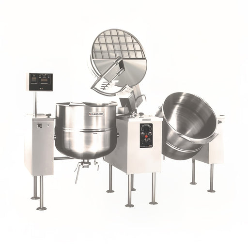 Cleveland TMKDL-125-T (2) 125 gal Steam Kettles - Power Tilt, 2/3 Jacket, Direct Steam-cityfoodequipment.com