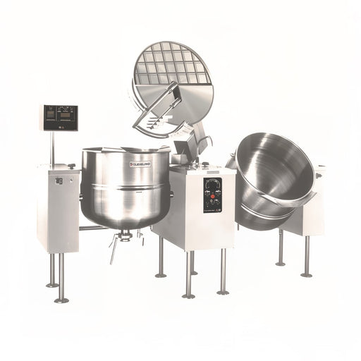 Cleveland TMKDL-60-T (2) 60 gal Steam Kettles - Power Tilt, 2/3 Jacket, Direct Steam-cityfoodequipment.com