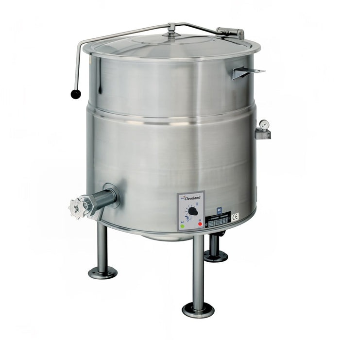 Cleveland KEL100 100 gal Steam Kettle - Stationary, 2/3 Jacket, 240v/3ph-cityfoodequipment.com