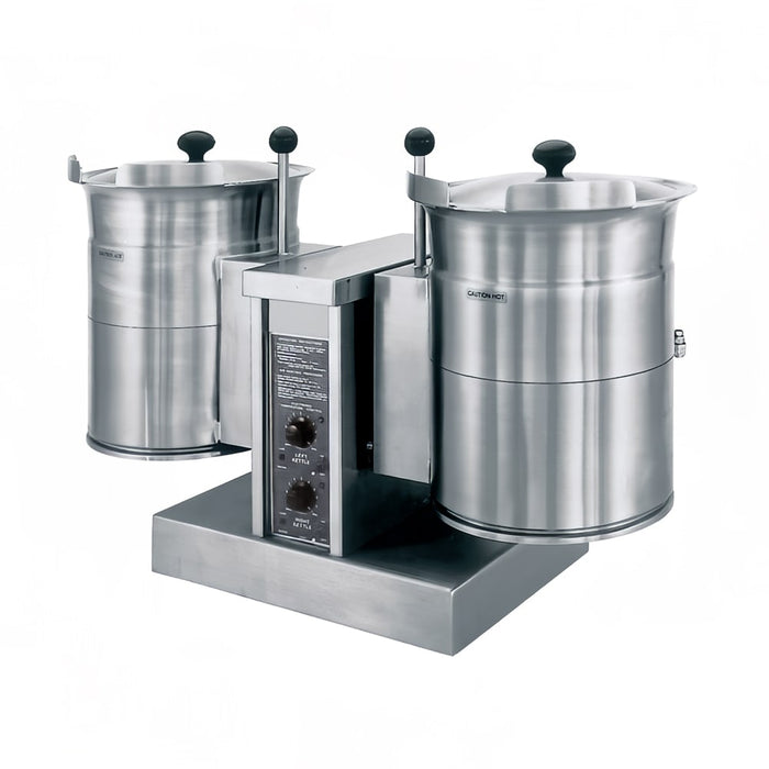 Cleveland TKET-6-T (2) 6 gal Steam Kettles - Manual Tilt, 2/3 Jacket, 240v/3ph-cityfoodequipment.com