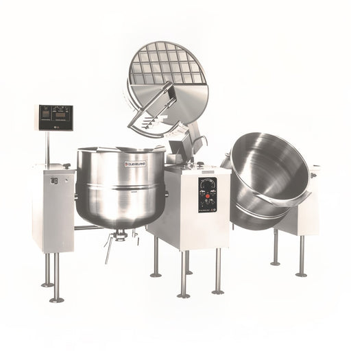 Cleveland TMKDL-150-T (2) 150 gal Steam Kettles - Power Tilt, 2/3 Jacket, Direct Steam-cityfoodequipment.com