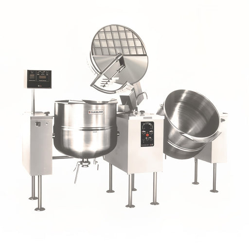 Cleveland TMKDL-40-T (2) 40 gal Steam Kettles - Power Tilt, 2/3 Jacket, Direct Steam-cityfoodequipment.com