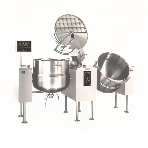 Cleveland TMKDL-60-T (2) 60 gal Steam Kettles - Power Tilt, 2/3 Jacket, Direct Steam-cityfoodequipment.com