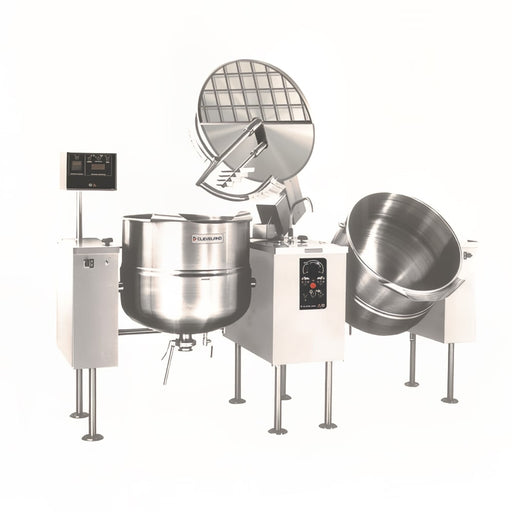 Cleveland TMKDL80T (2) 80 gal Steam Kettles - Power Tilt, 2/3 Jacket, Direct Steam-cityfoodequipment.com