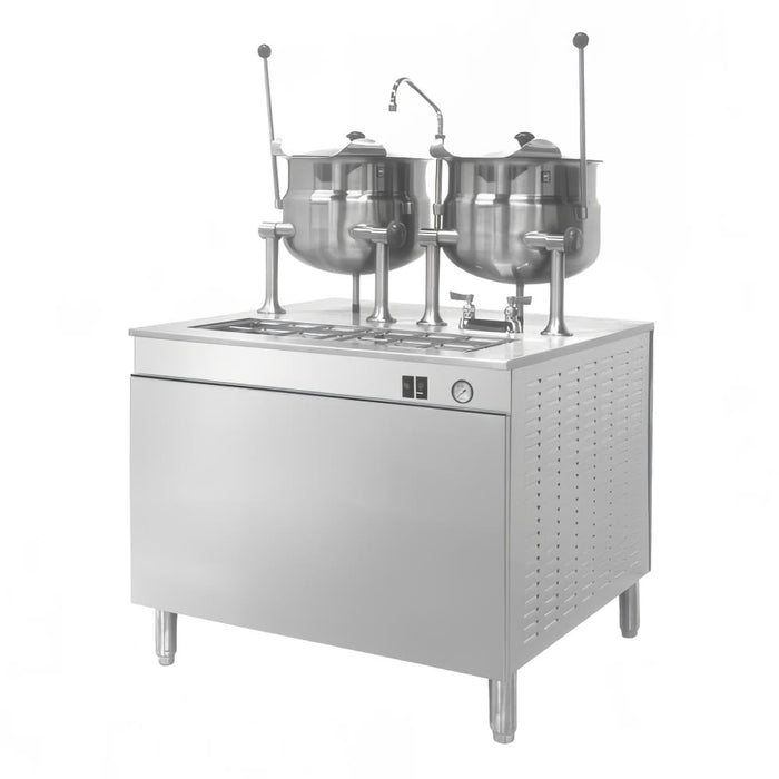 Cleveland 36DMK66 (2) 6 gal Steam Kettles - Manual Tilt, 2/3 Jacket, Direct Steam-cityfoodequipment.com