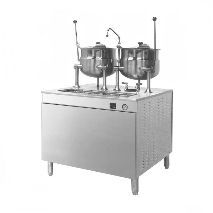 Cleveland 36EMK6624 (2) 6 gal Steam Kettles - Manual Tilt, 2/3 Jacket, 208v/3ph-cityfoodequipment.com