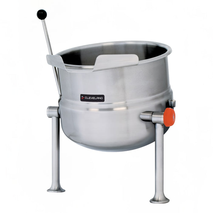 Cleveland KDT12T 12 gal Steam Kettle - Manual Tilt, 2/3 Jacket, Direct Steam-cityfoodequipment.com