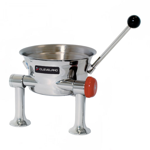 Cleveland KDT1T 1/2 gal Steam Kettle - Manual Tilt, 2/3 Jacket, Direct Steam-cityfoodequipment.com