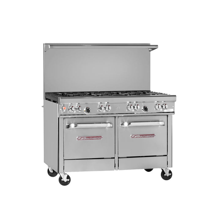 Southbend 4483EE-2GL 48" 4 Burner Gas Range W/ Griddle & (2) Space Saver Ovens, Natural Gas-cityfoodequipment.com