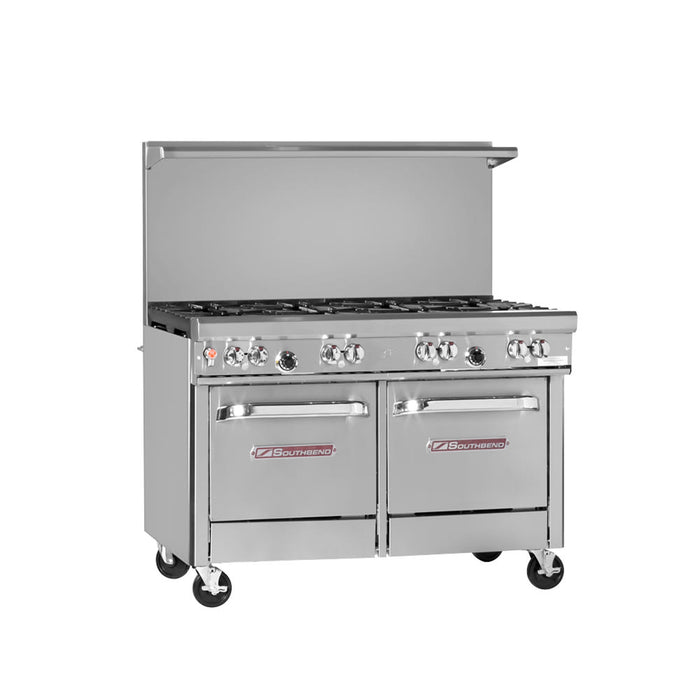 Southbend 4484EE-7L 48" 6 Burner Gas Range W/ (2) Space Saver Ovens, Natural Gas-cityfoodequipment.com