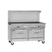Southbend 4604AA-3CR 60" 4 Burner Gas Range w/ Charbroiler & (2) Convection Ovens, Natural Gas-cityfoodequipment.com