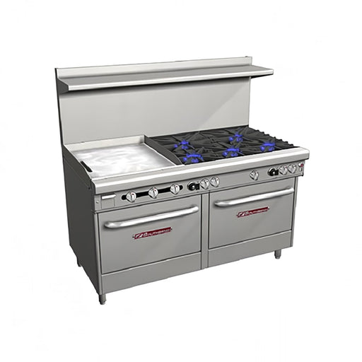Southbend 4606AA-2TL 60" 5 Burner Gas Range W/ Griddle & (2) Convection Ovens, Liquid Propane-cityfoodequipment.com