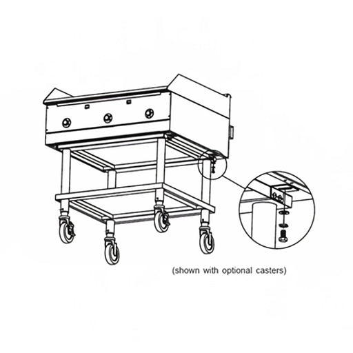 Southbend HDCS-72 72" x 26 1/4" Stationary Equipment Stand for Griddles, Undershelf-cityfoodequipment.com