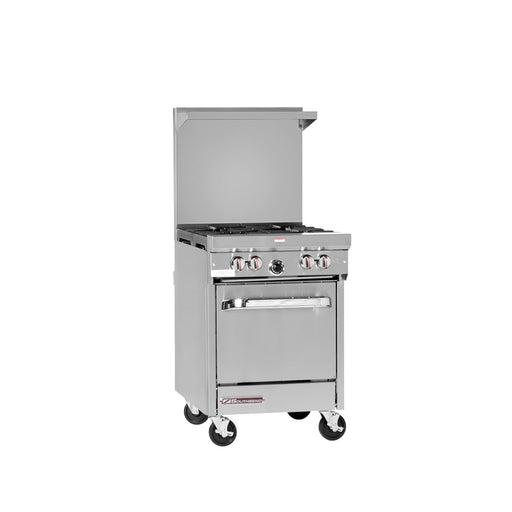 Southbend S24E 24" 4 Burner Gas Range W/ Space Saver Oven, Natural Gas-cityfoodequipment.com